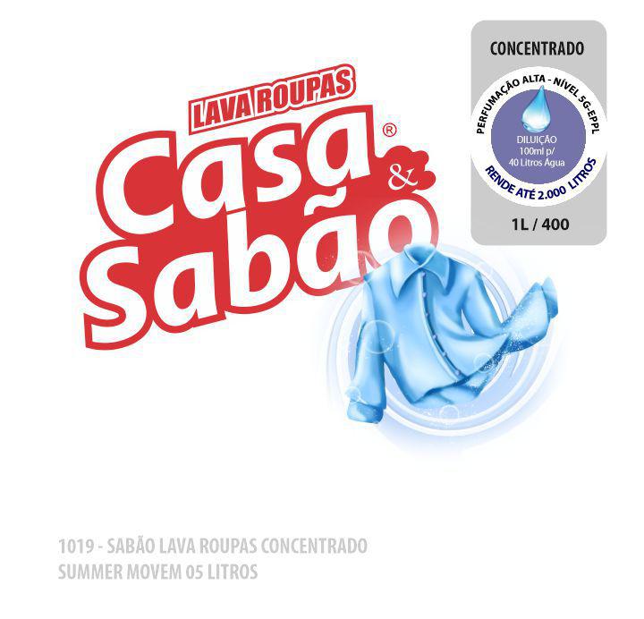 1019-PP-Q1 - Sabão Lava Roupas Casa e Sabão 05 Litros