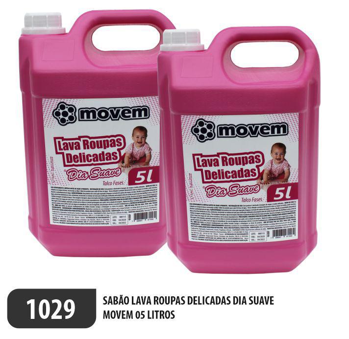 1029-PP-Q2 - Sabão Lava Roupas Finas e Delicadas Movem 05 Litros