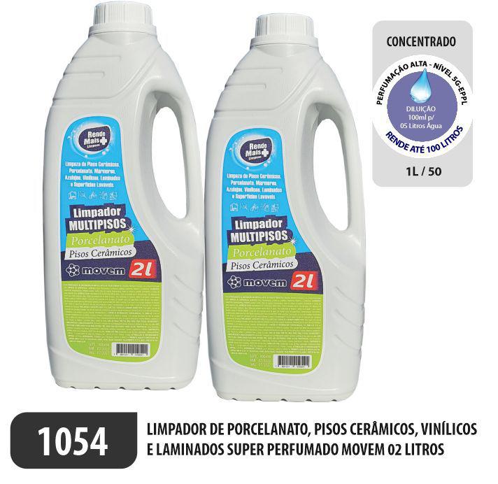 1054-PP-Q2 - Limpador de Porcelanato, Pisos Cerâmicos, Laminados e Vinílicos Movem 02 Litros