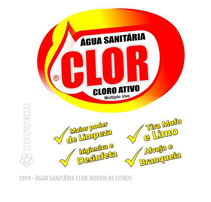 1059-PP-Q1 - Água Sanitária Clor 05 Litros